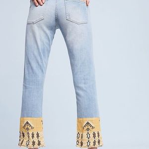 Pilcro Anthropologie Bandana Hemmed Jeans
